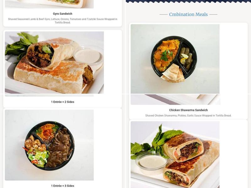 Shawarma Stop Menu