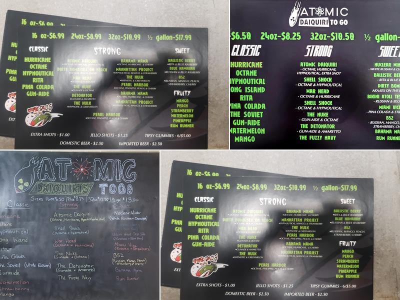 Atomic Daiquiris To Go Spring Menu