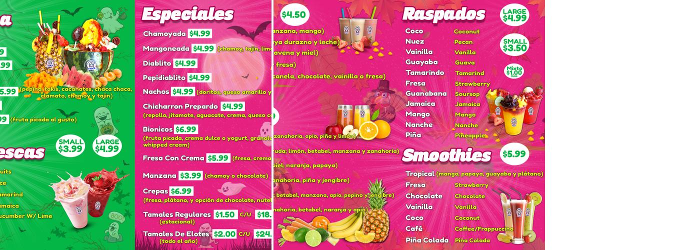 La Michoacana Max Menu