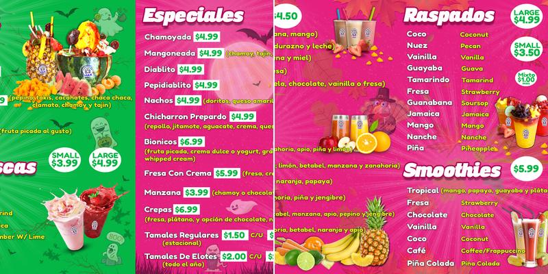 La Michoacana Max Menu