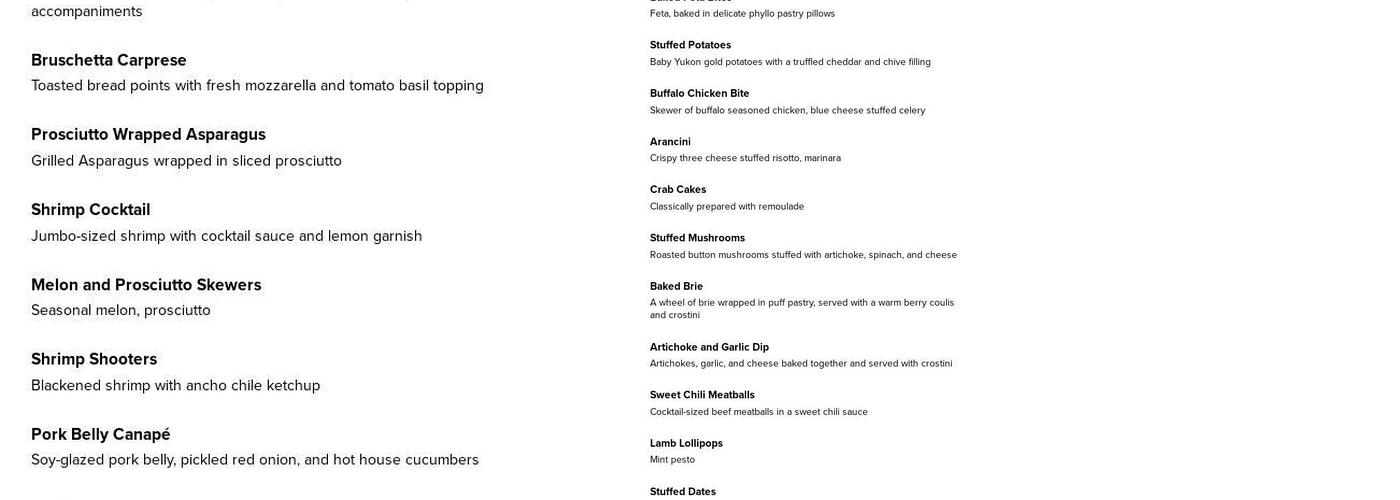 Bosc + Brie Menu