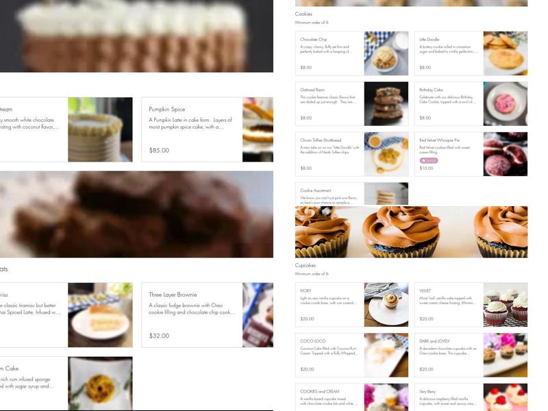 Ladybug Sweets Menu