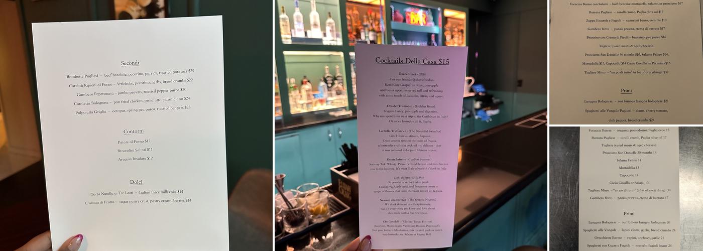 Sprezza Menu