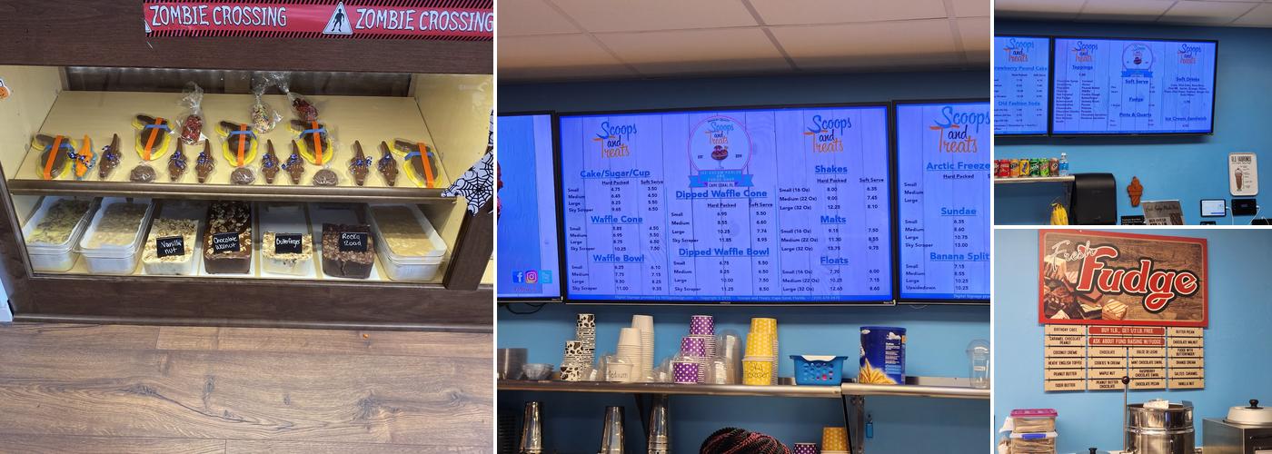 Scoops and Treats Menu