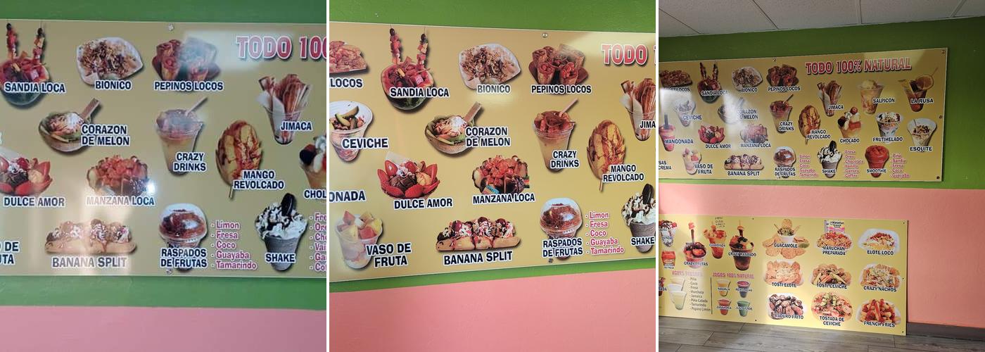 Mexican Botanas & Frutas Locas Menu