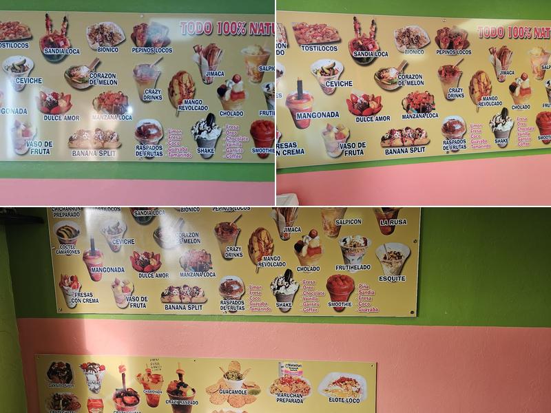 Mexican Botanas & Frutas Locas Menu