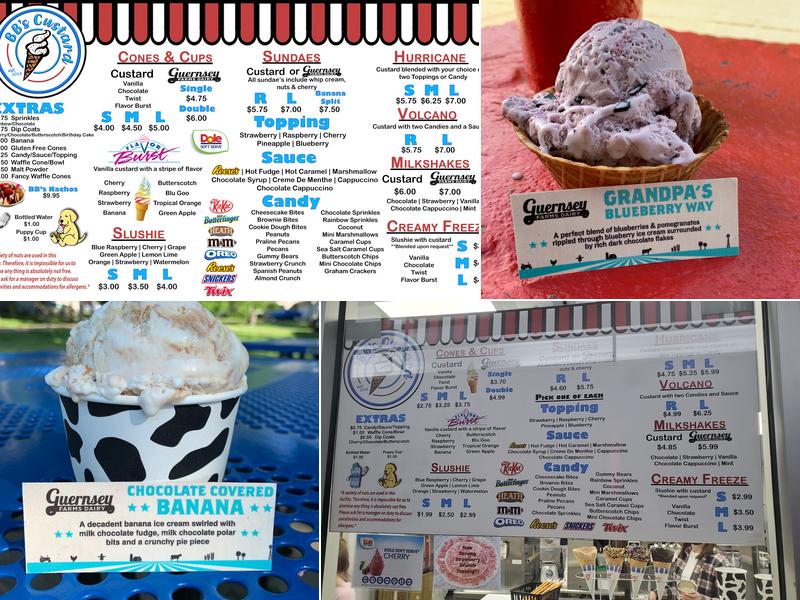 BB's Custard Menu