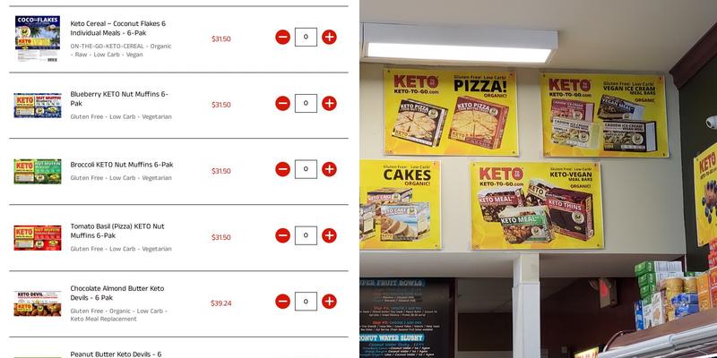 KETO TO GO at Greenlife Market Menu