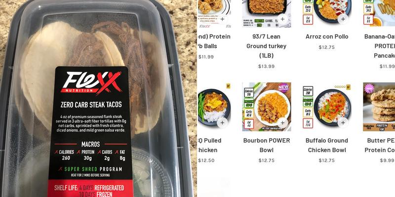Flexx Nutrition Menu