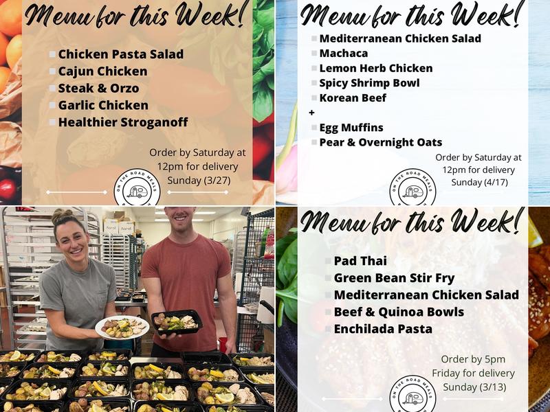 On The Road Meals Menu