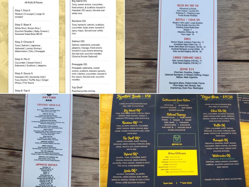 Poke OG Wynwood Menu
