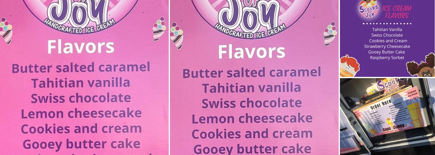 Scoops of Joy! Menu