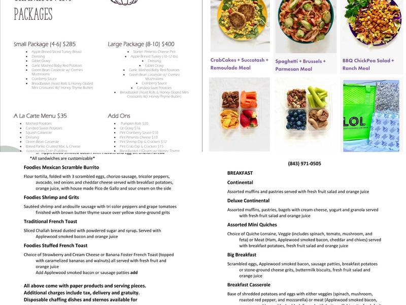 Foodies Catering Menu