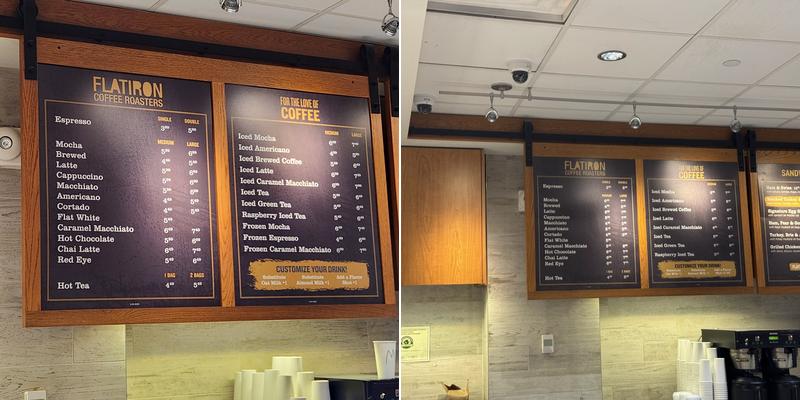 Flatiron Coffee Roasters Menu