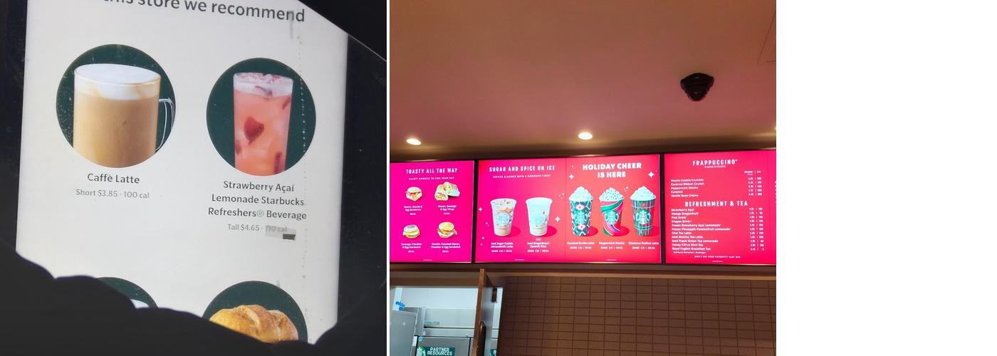 Starbucks Menu
