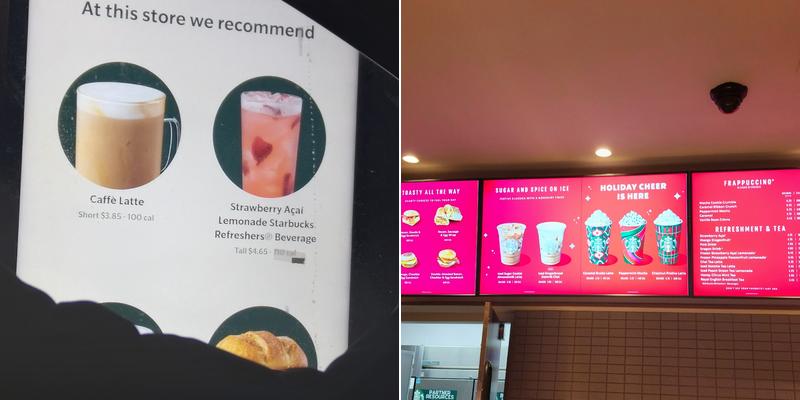 Starbucks Menu