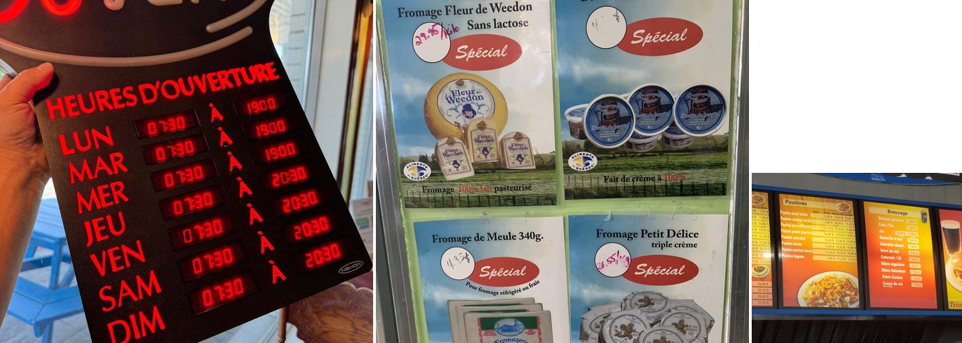 Fromagerie P'tit plaisir Menu