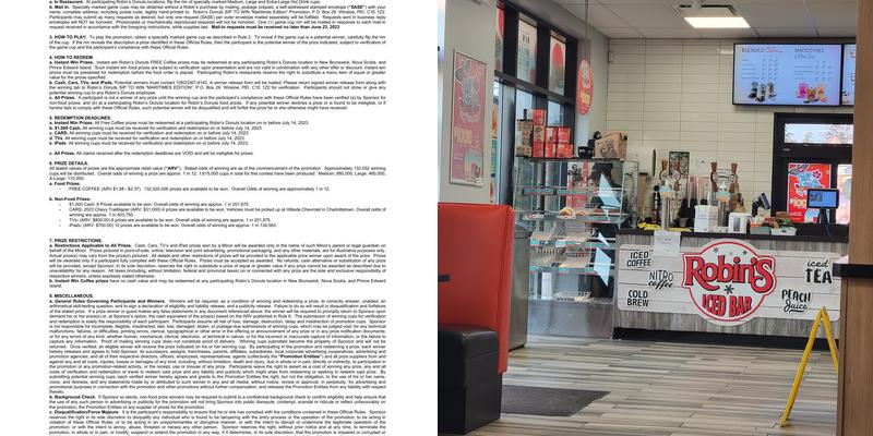 Robin's Donuts Menu
