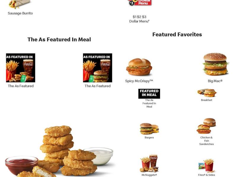McDonald's Menu