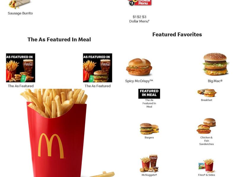 McDonald's Menu