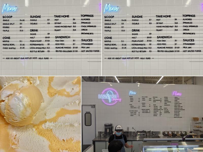 Motley Moo Creamery Menu
