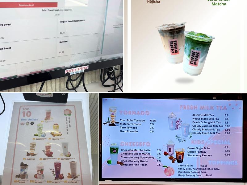 Pink Pink Tea Shoppe Menu