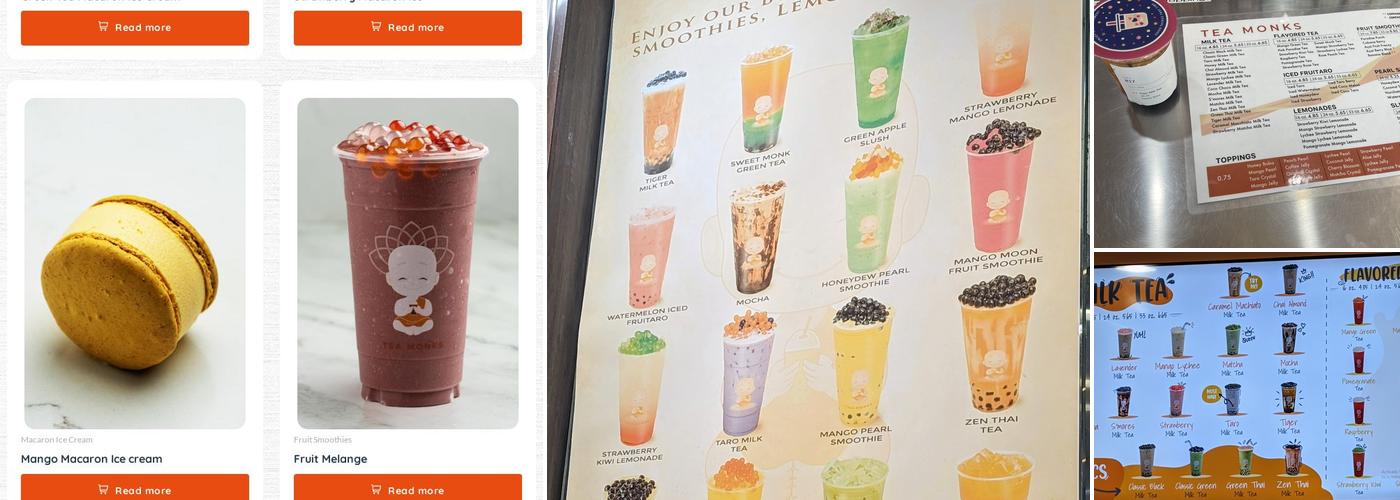 Tea Monks Escondido Menu
