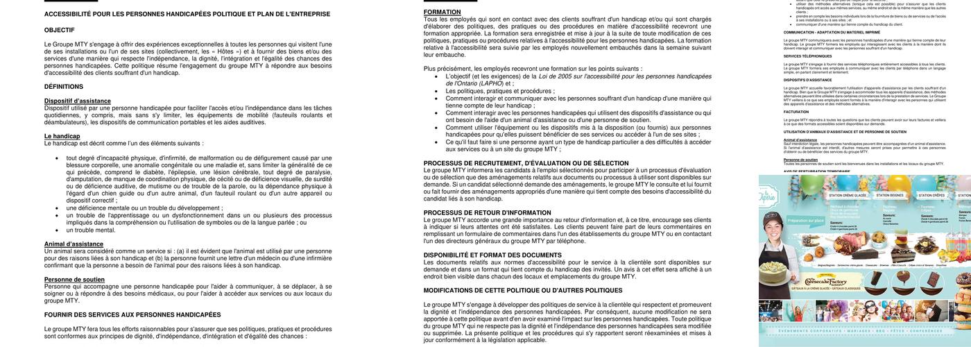 La Diperie Menu