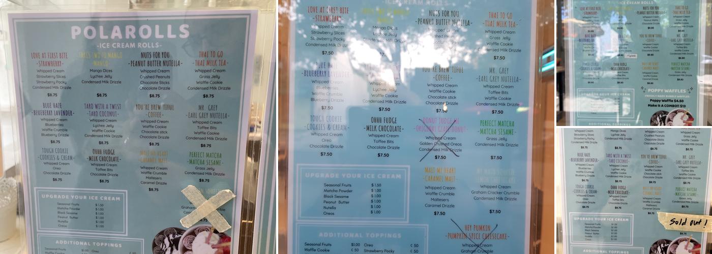 Arctic Bites Menu
