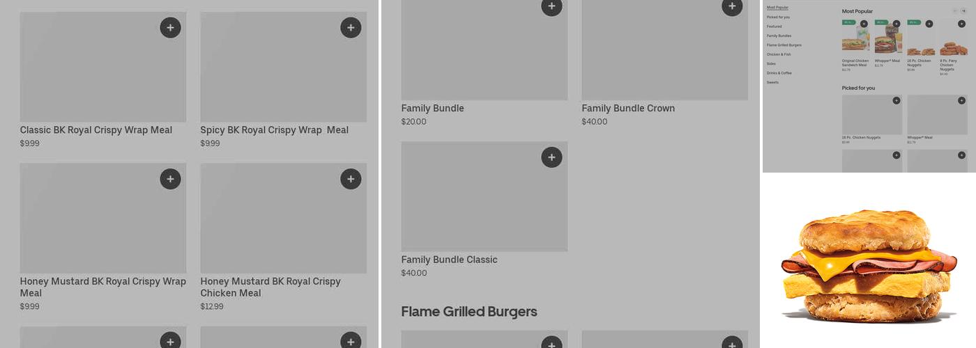 Burger King Menu
