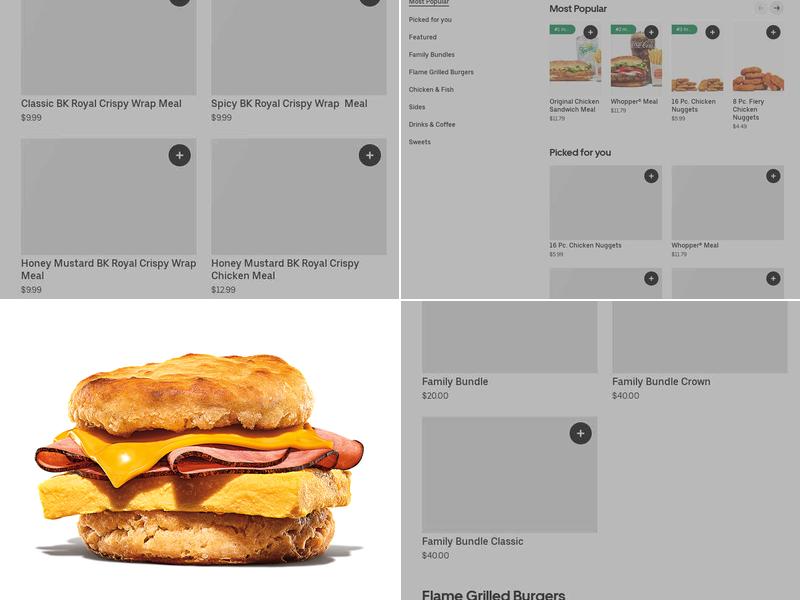 Burger King Menu