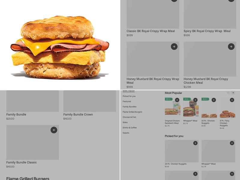 Burger King Menu