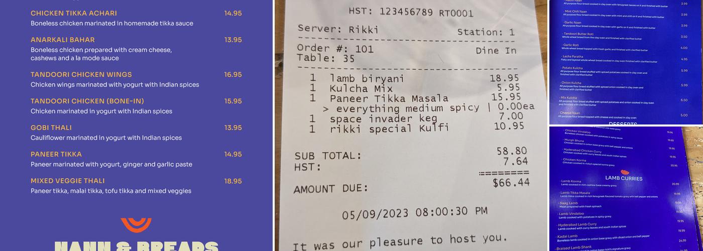 Rikki Tikki Menu
