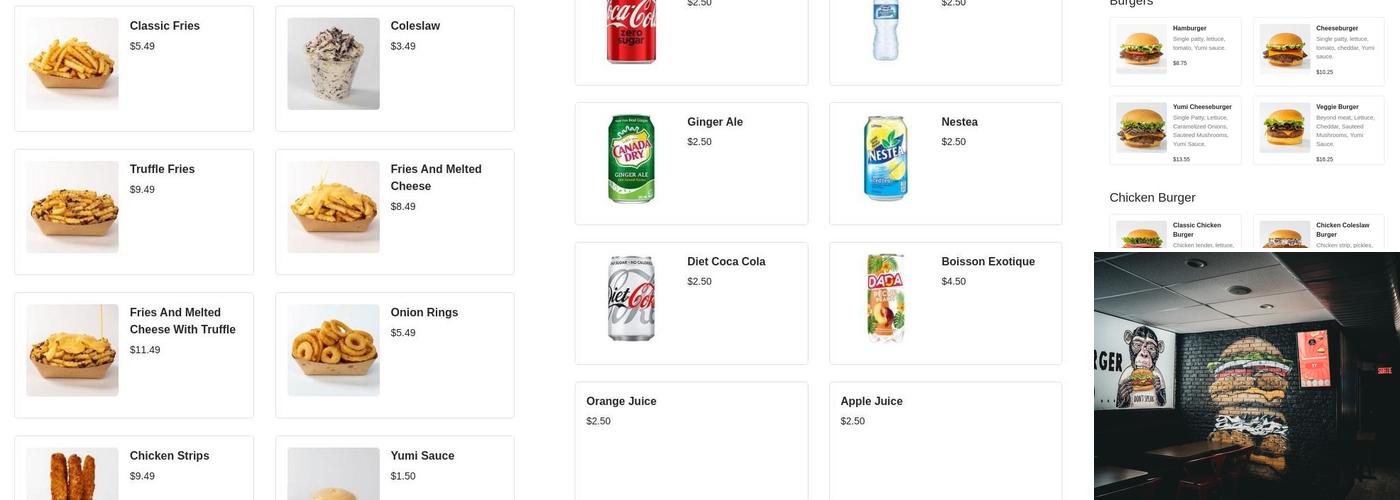 Yumi Burger - Rue Mackay Menu