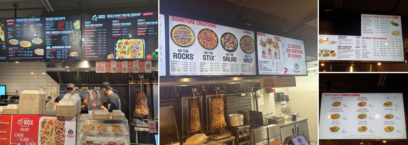 Osmow's Shawarma Menu