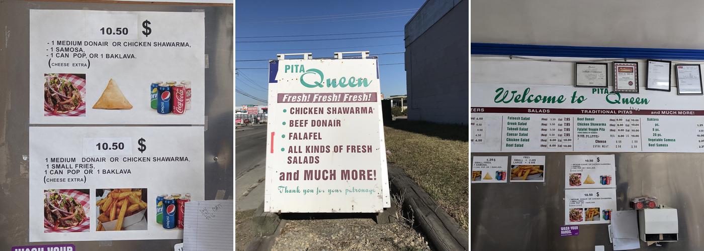 Pita Queen Menu
