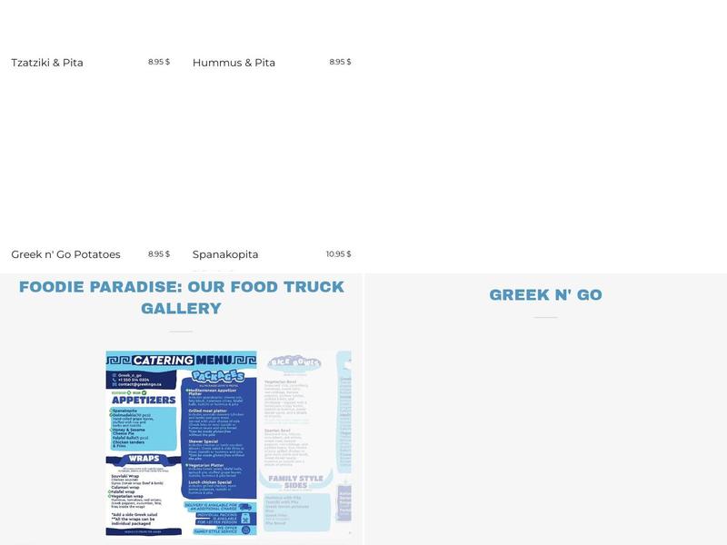 Greek n' Go Menu