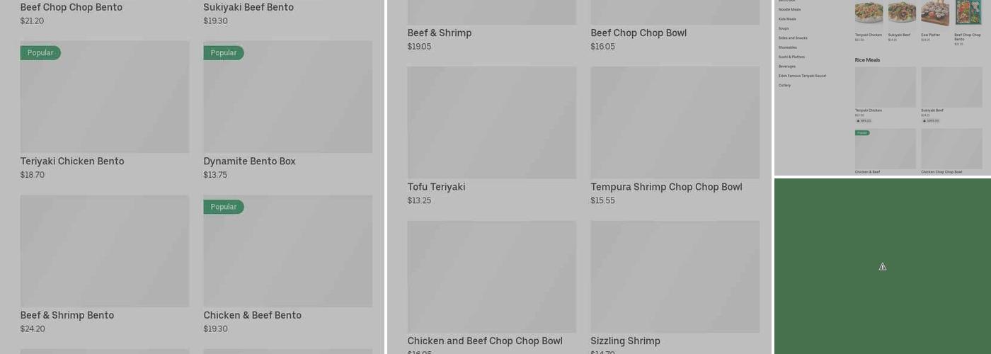 Edo Japan - Sushi and Grill - Mall 51 Menu