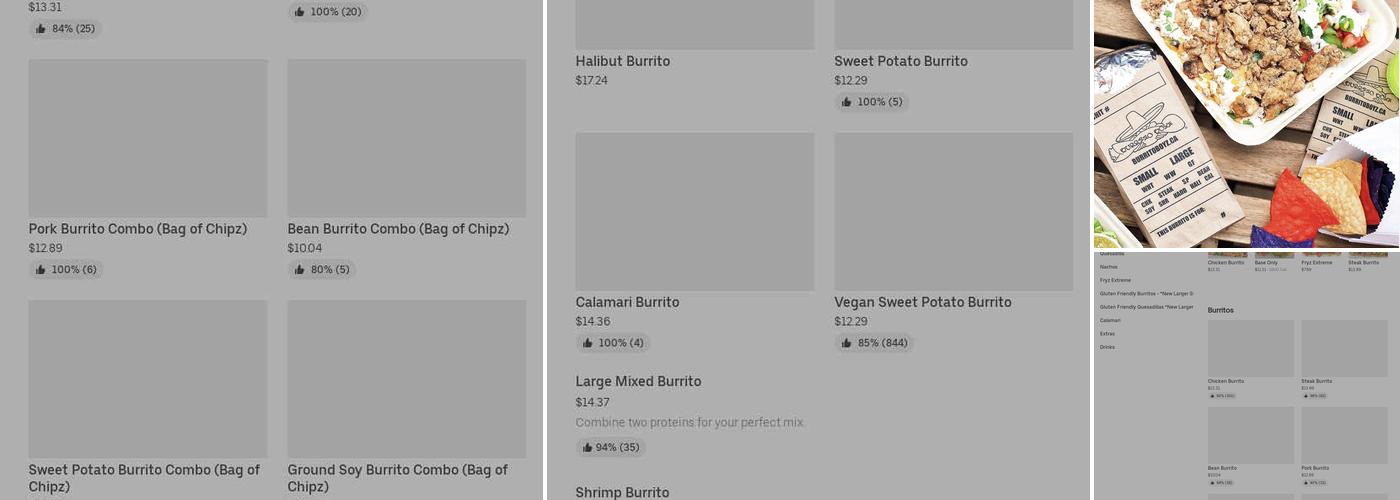 Burrito Boyz Menu