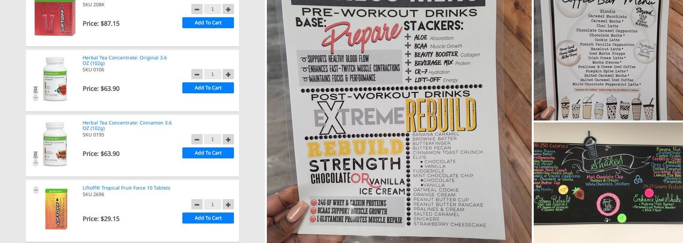 Hub City Nutrition Menu