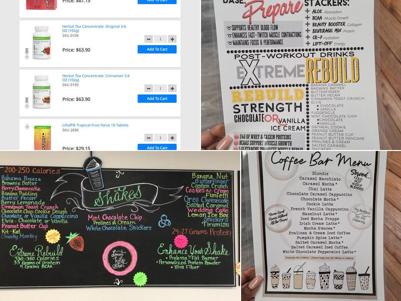 Hub City Nutrition Menu