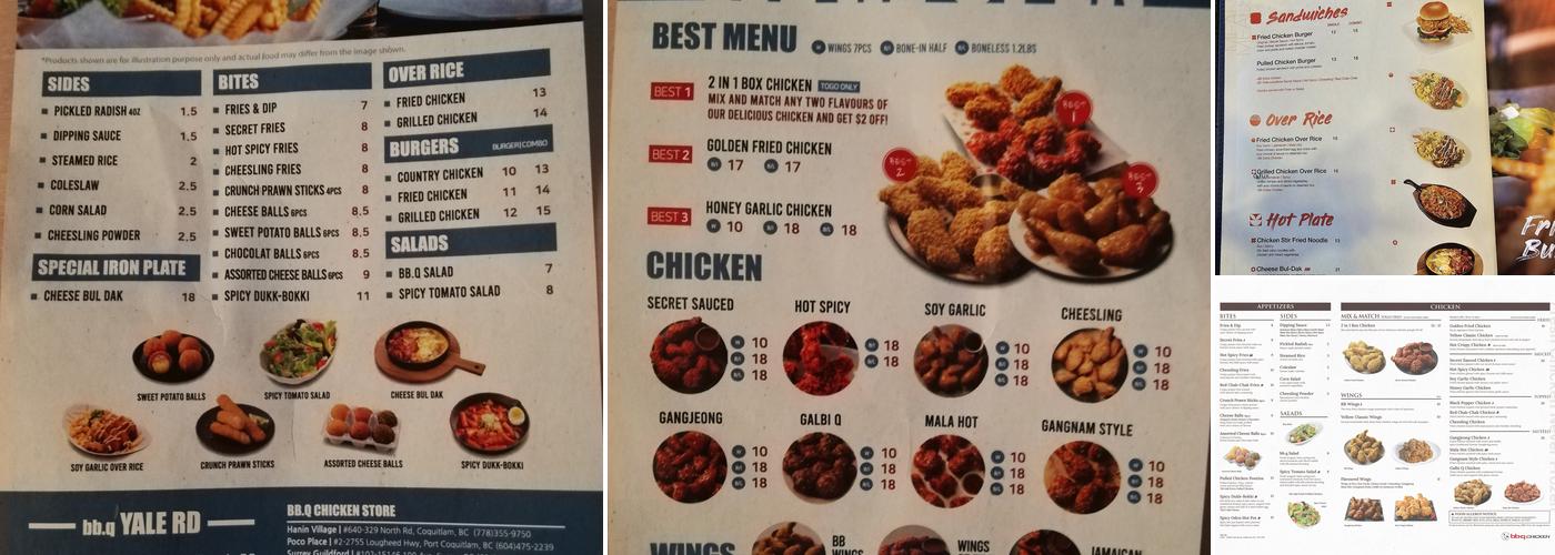 bbq Chicken Menu
