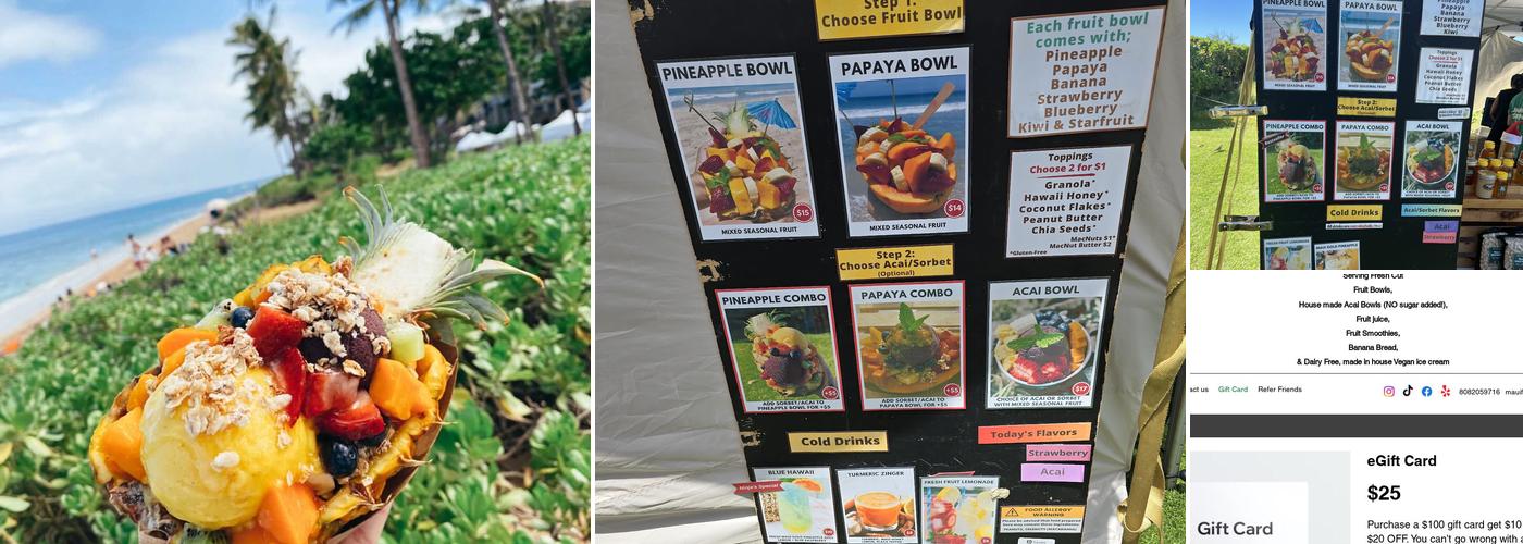 Maui Fruit Ninja Menu