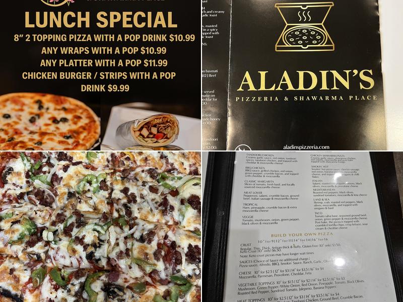 Aladin's Pizzeria & Shawarma Place Menu