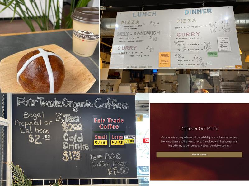 Woodfired Cafe and Bakecurry Menu