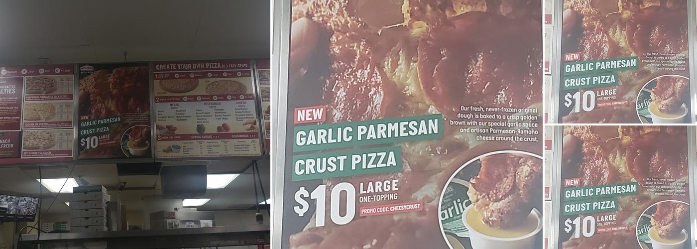 Papa Johns Pizza Menu