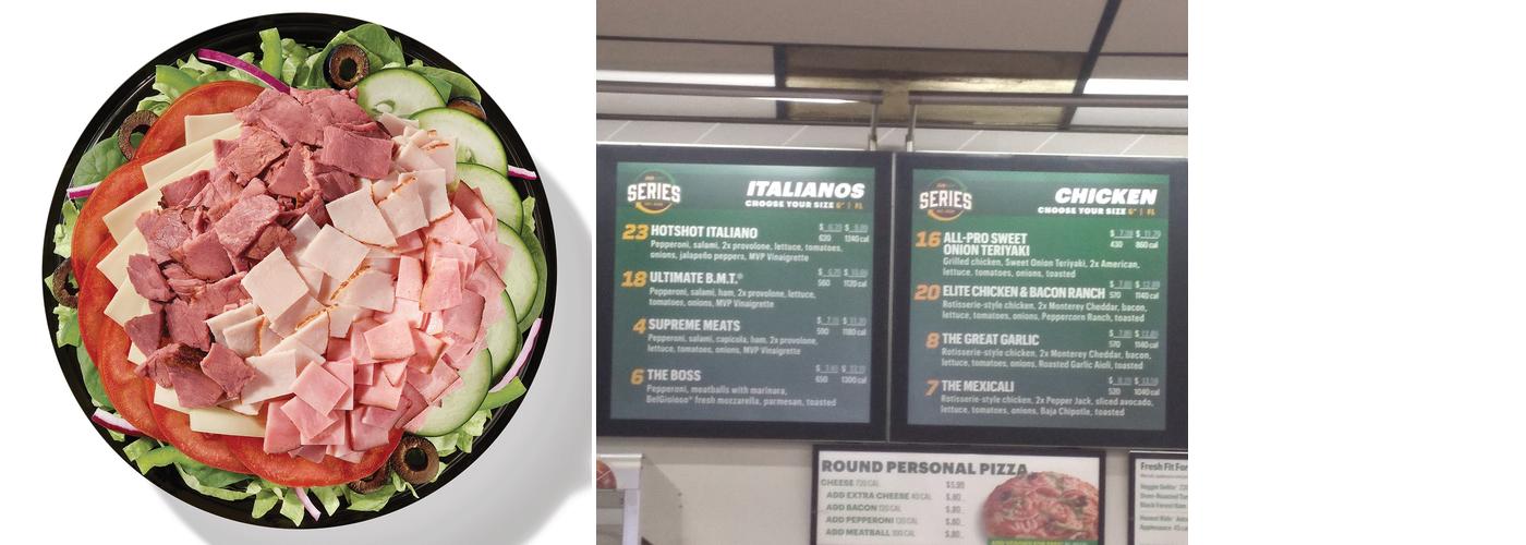 Subway Menu