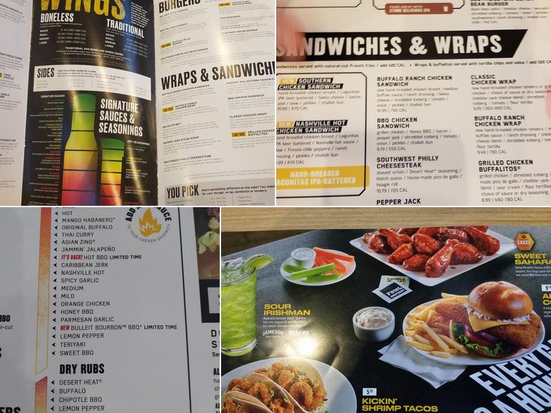 Buffalo Wild Wings Menu