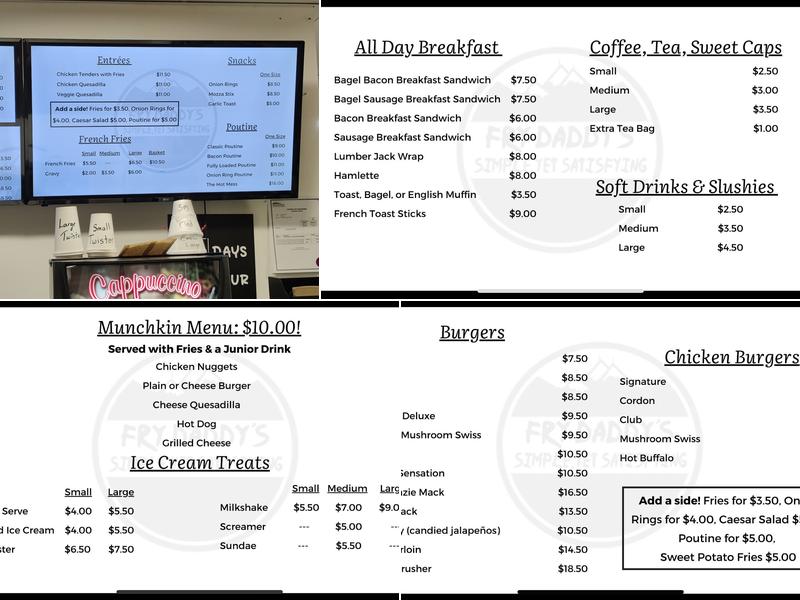 Fry Daddys Menu
