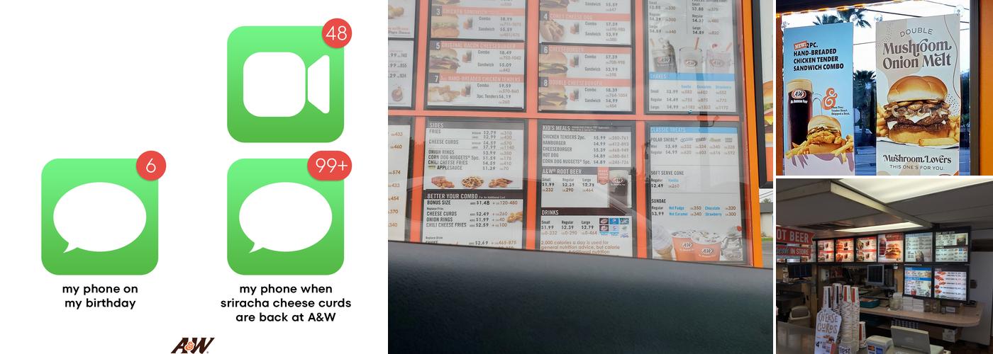 A&W Restaurant Menu
